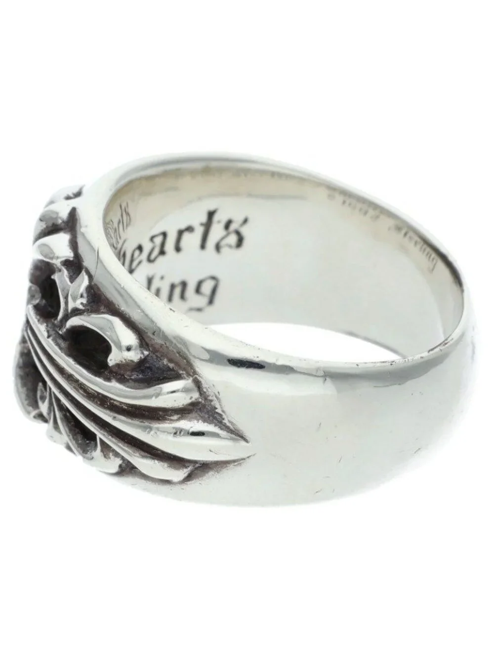 Chrome Hearts Flrl Floral Cross After Silver Ring